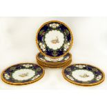 Ten Royal Crown Darby Plates