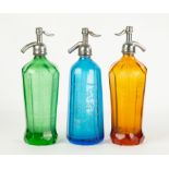 Vintage Colored Seltzer Bottles