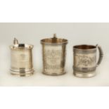 Three Sterling Silver Cups