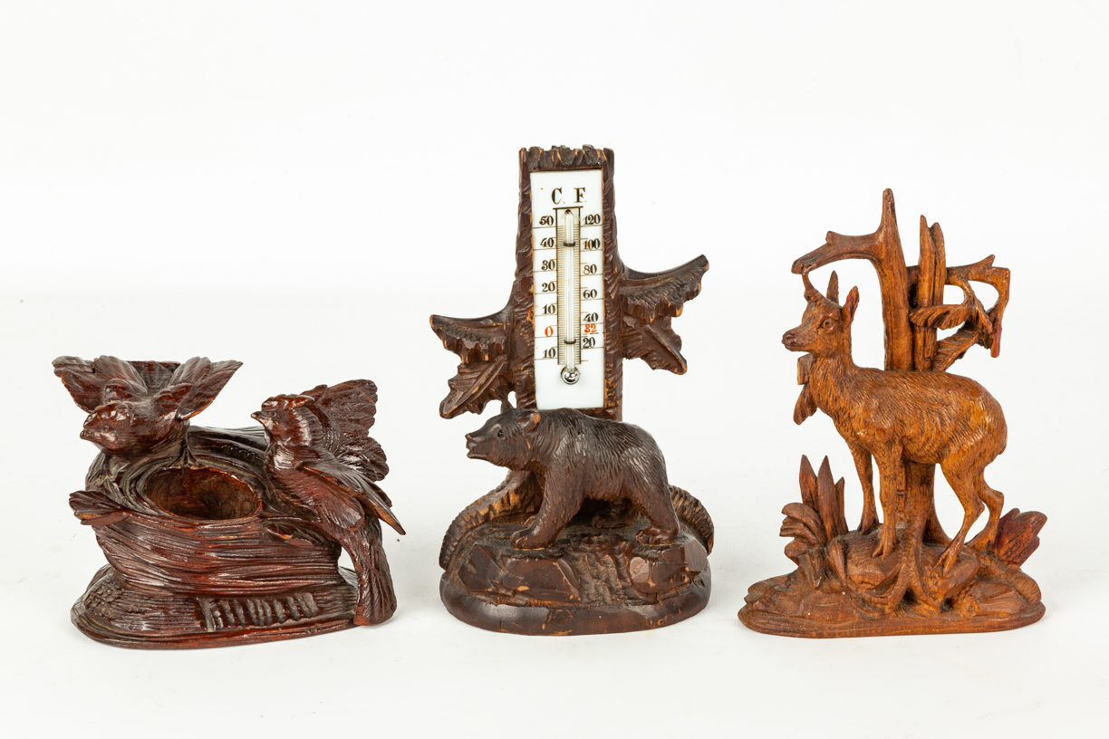 Three Carved Black Forest Items