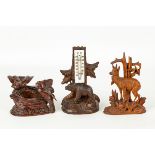 Three Carved Black Forest Items