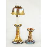 Tiffany Studios, New York Favrile Candle Lamp & Base