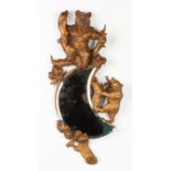 Carved Black Forest Bear Mirror