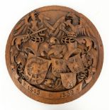 Oak Carved Wine Barrel Front