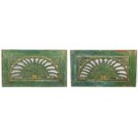 Pair of Carved and Painted Architectural Panels