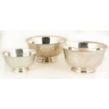 Three Sterling Silver Bowls