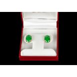 14K Yellow Gold and Jadeite Jade Earrings