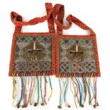 Two Yoruba, African Beaded Bags