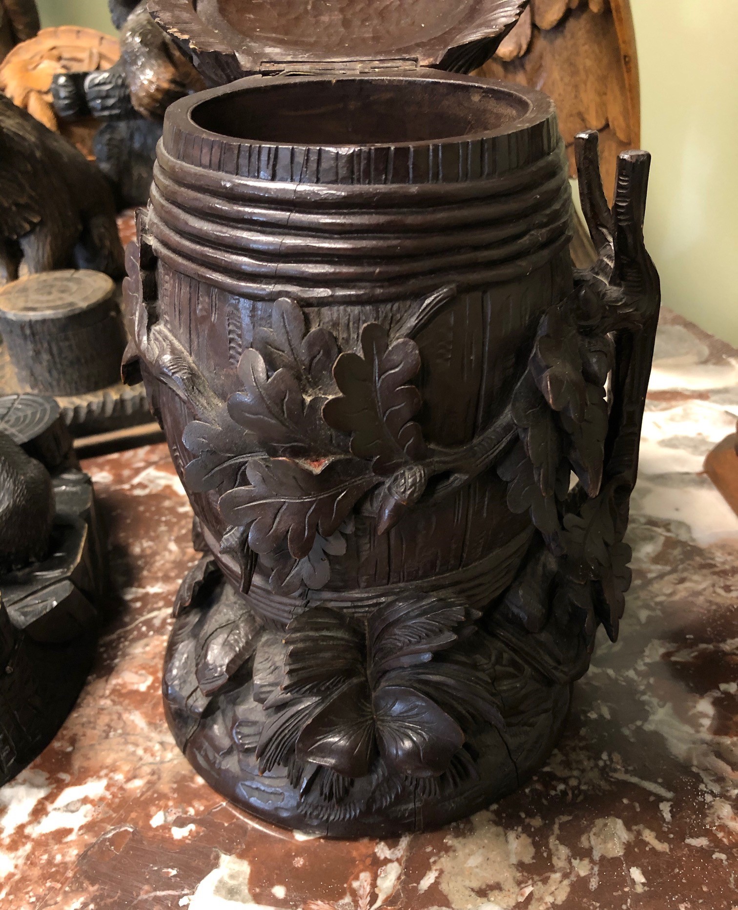 Carved Black Forest Beer Stein - Image 4 of 7