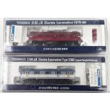 2 x Tomix N Gauge JR Electric Locomotives 2122 ED751000 and 2139 Type ED62. Appears Near Mint in