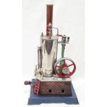 Wilesco (Germany) Standing stationary steam engine. Standing brass steam boiler (500 ml.), High-