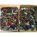 Large collection of Mega Bloks figures and accessories.