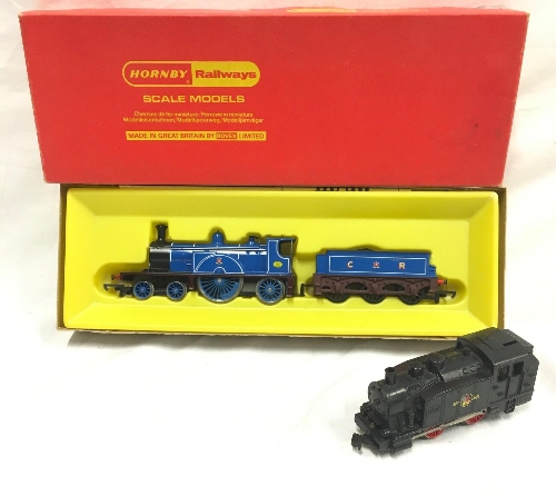 Hornby R553 Caledonian Railway 4-2-2 locomotive- appears in Good Plus condition in Good Plus box