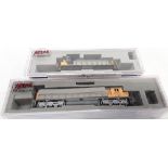 Two Altas N Gauge locomotives: 54220 C-630 Union Pacific and 52206 MP-15DC.