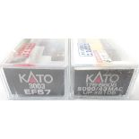 2 x KATO N Gauge Locomotives: 3003 EF57 JNR Electric and 176-5606 Diesel EMD SD90MAC - Union Pacific