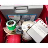 OO model railway accessories to include cased 17 piece soldering kit, electrical wire and other