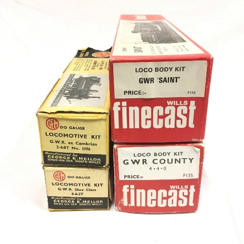 Four OO gauge locomotive kits: 2 x Wills Finecast GWR ?Saint? and GWR County, 2 x GEM Model kits. - Image 2 of 5