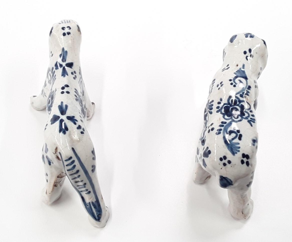 Pair of early (Delft) earthenware animal figures. - Image 2 of 4