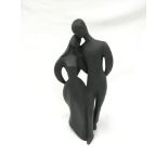 Royal Doulton matt black ?Lovers? figurine.