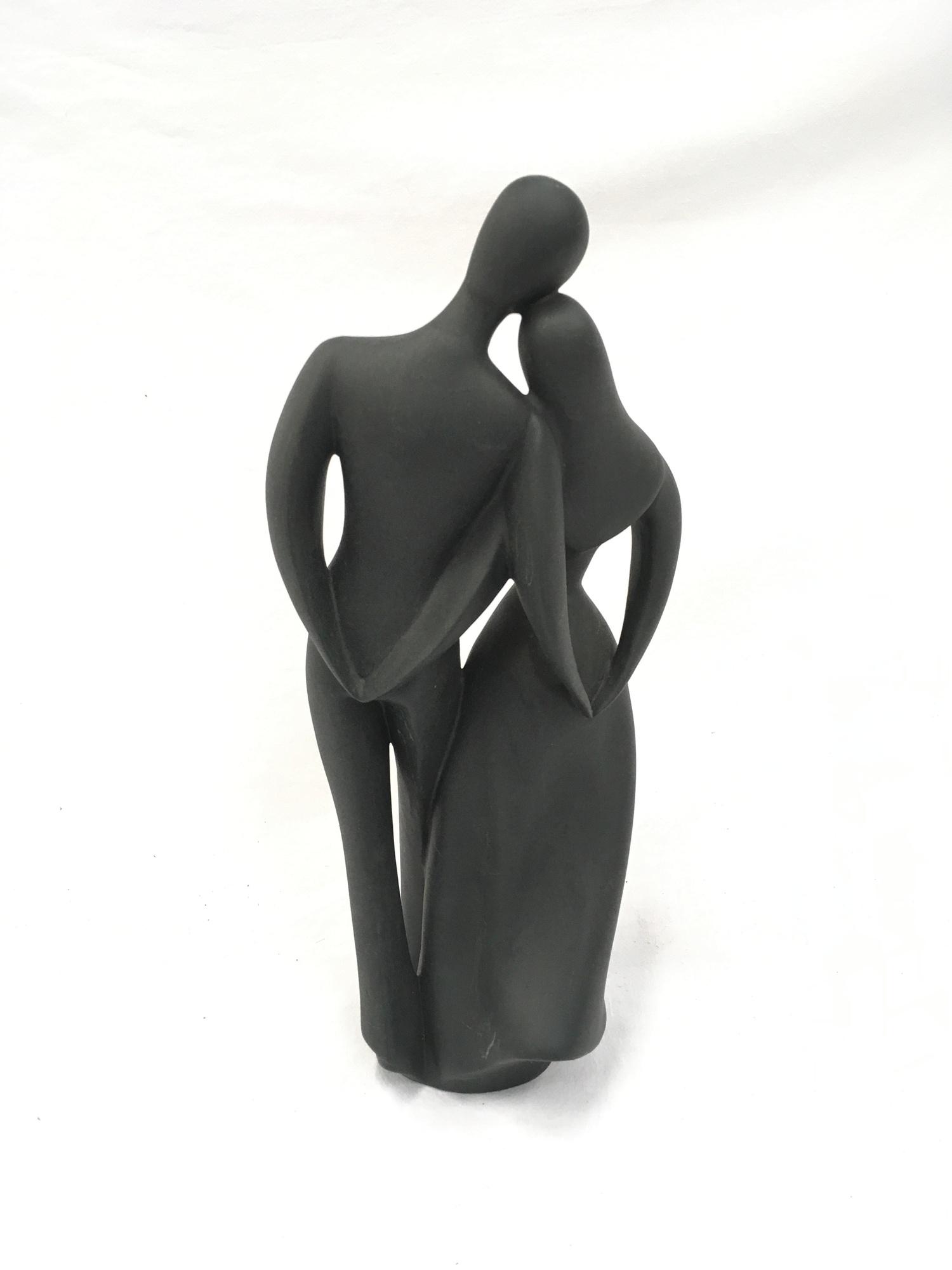 Royal Doulton matt black ?Lovers? figurine. - Image 2 of 3