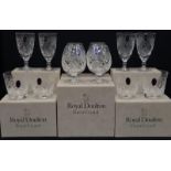 A collection of new Royal Doulton boxed crystal glassware (Georgian Pattern).