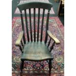 A large high back chair.