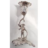 Continental silver candlestick, London import mark 1901.