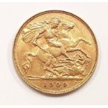 1909 1/2 Sovereign.