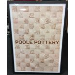 Edward Bawden for Poole Pottery: a framed poster print of the Bawden tile designs, from the Poole