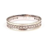 A 9ct white gold diamond eternity ring, Size R