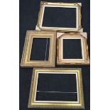 4 gilt frames. Largest frame is 65 x 55 cms.