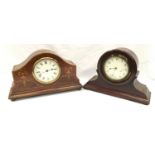 Two oak cased mantle clocks.