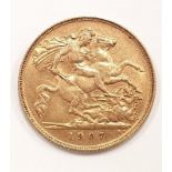 1907 1/2 Sovereign.