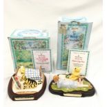 Two Royal Doulton The Winnie the Pooh Collection figures with boxes and certificates.