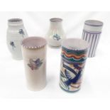 Poole Pottery Carter Stabler Adams QM pattern vase plus 4 other traditional vases (5) - please