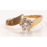 A ladies 21ct champagne diamond solitaire, approx. 45 points, Size O.