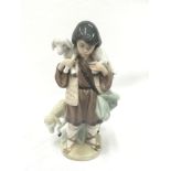 Lladro figure: Shepherd with sheep.