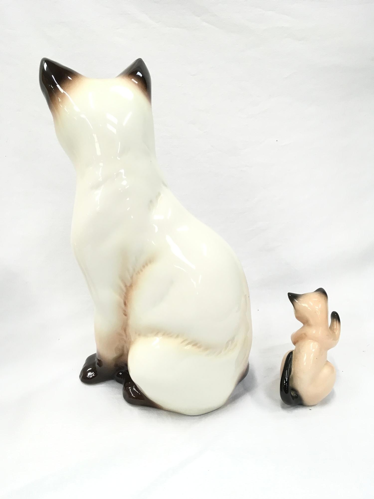 Two Goebel Siamese cat ornaments. - Image 2 of 3