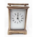 Brass carriage clock - 11cm high.