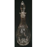 Lead crystal wine decanter.