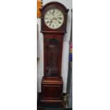 An antique Victorian mahogany long case clock. Dublin, Ireland.