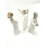 3 Lladro orphans figures.