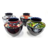 A set of four large Limited Edition Alan Clarke Studio vases in Spring, Summer, Autumn and Winter