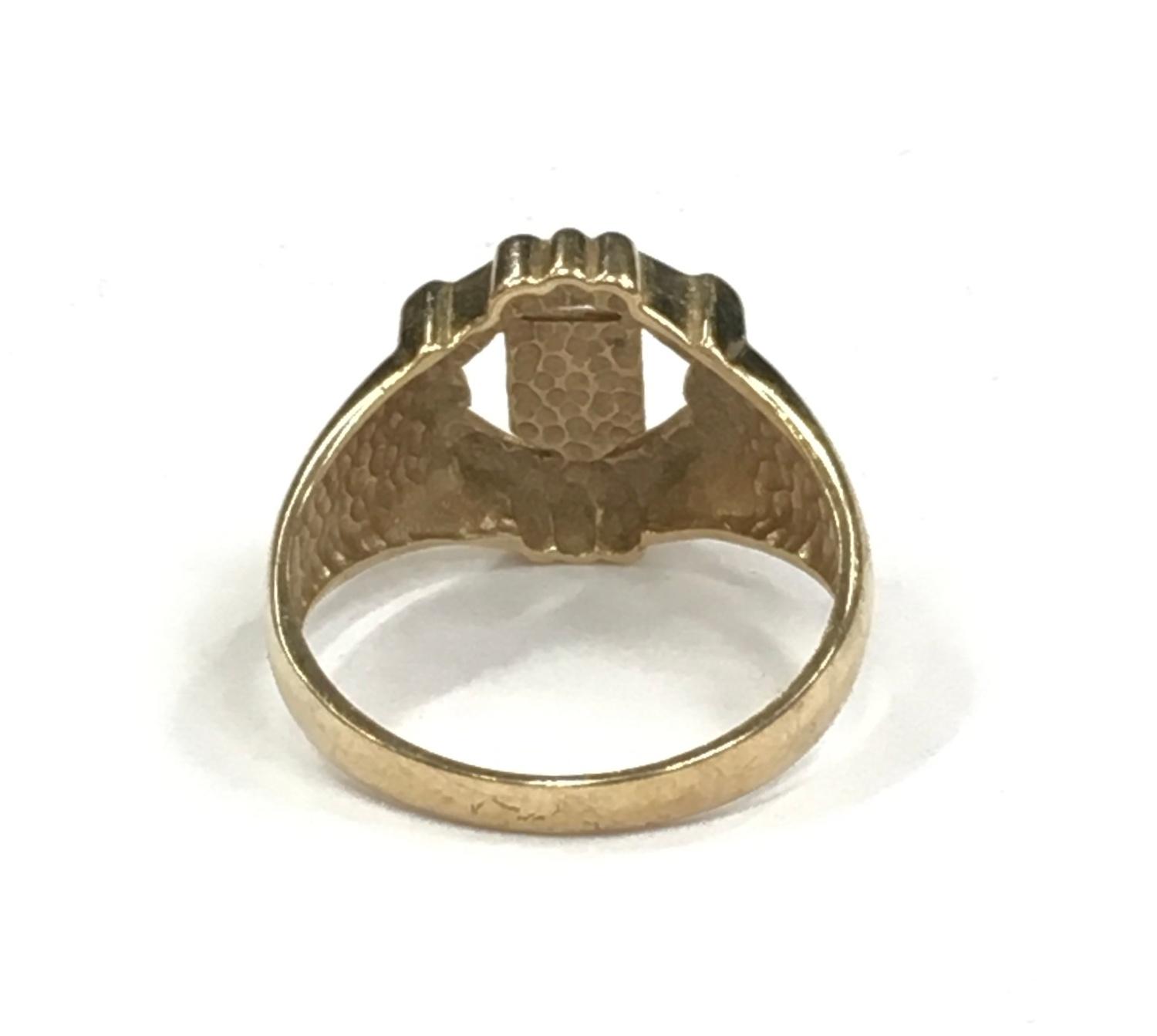 9ct gold and diamond Manchester United FC ring. Size Q. - Image 3 of 3