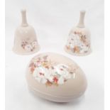 Poole Pottery giftware in the Wild Garden design, including an egg-shaped lidded trinket dish and