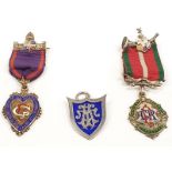 Silver and enamel Medallions.
