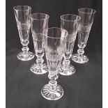 Five champagne flutes 'Catriona' by William Yeoward.