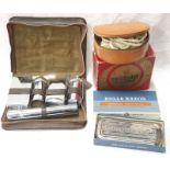 Gents travelling dressing case, boxed Philishave and Rolls Razor.