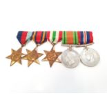 WWII group of 5 campaign medals.