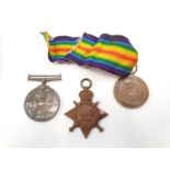 WWI group of 3 campaign medals to CPL A Gomer Monmouth Regiment.